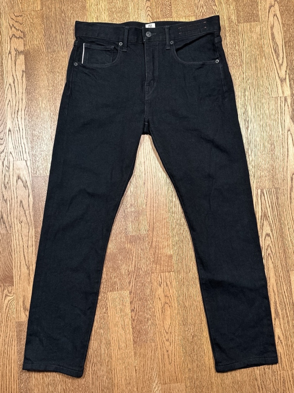 Hiroshi Kato The Scissors Selvedge Slim Tapered Black Denim Jeans Mens 32